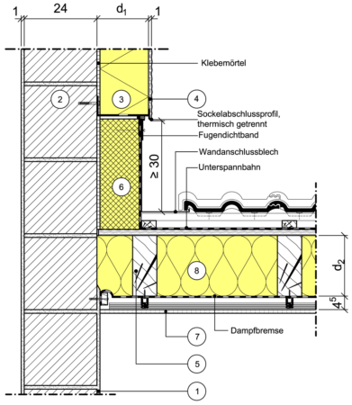 Detailseite - Planungsatlas Hochbau - Außenwand mit Wärmedämm ...